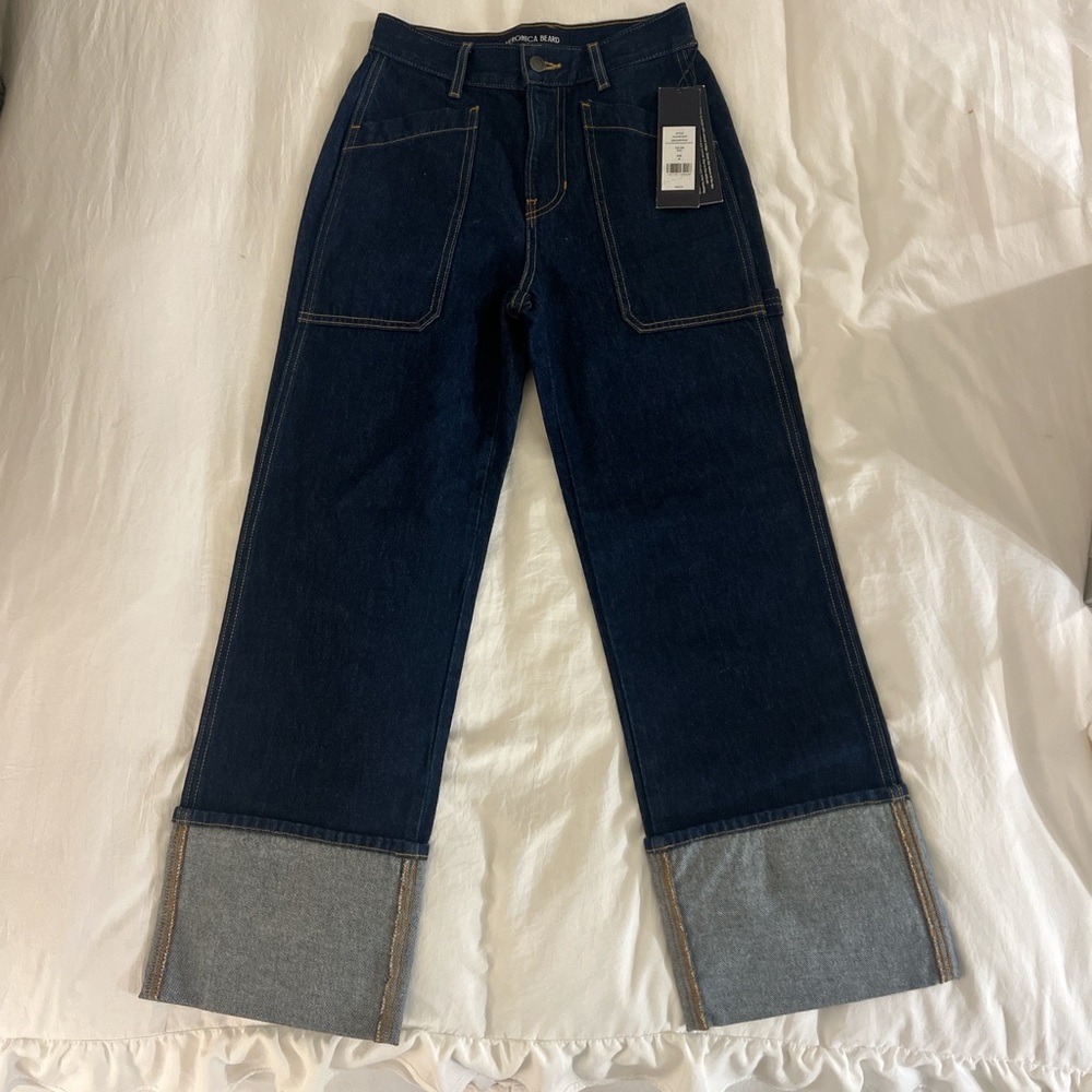 Veronica Beard Indigo Jeans with Cuffs